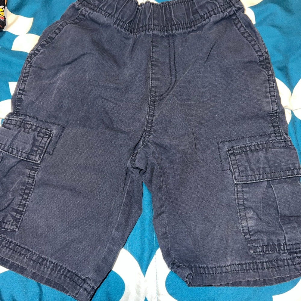 Kids Navy Blue Cargo Shorts